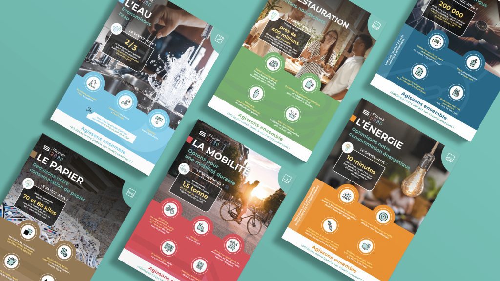 Édition charte éco-gestes groupe Samsic - Réalisations graphiques.