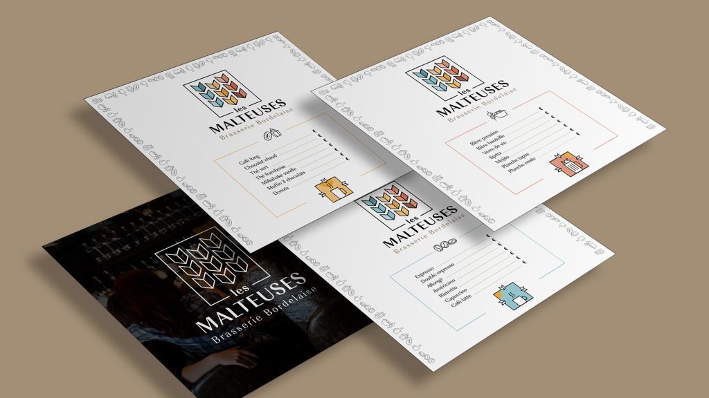 Identité Visuelle Brasserie les Malteuses - Réalisations graphiques.