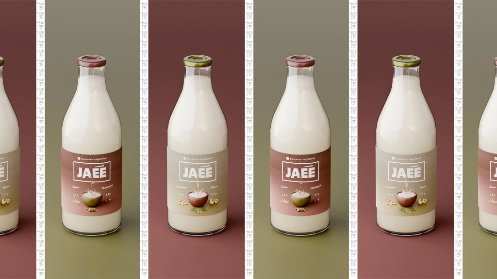 Identité Visuelle JAE boissons végétales - Réalisations graphiques.