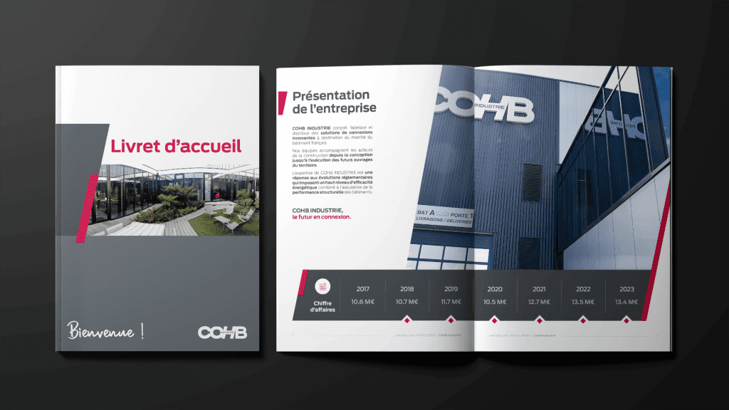Edition documents commerciaux COHB Industrie - Réalisations graphiques. Support de communication / marketing - Rennes