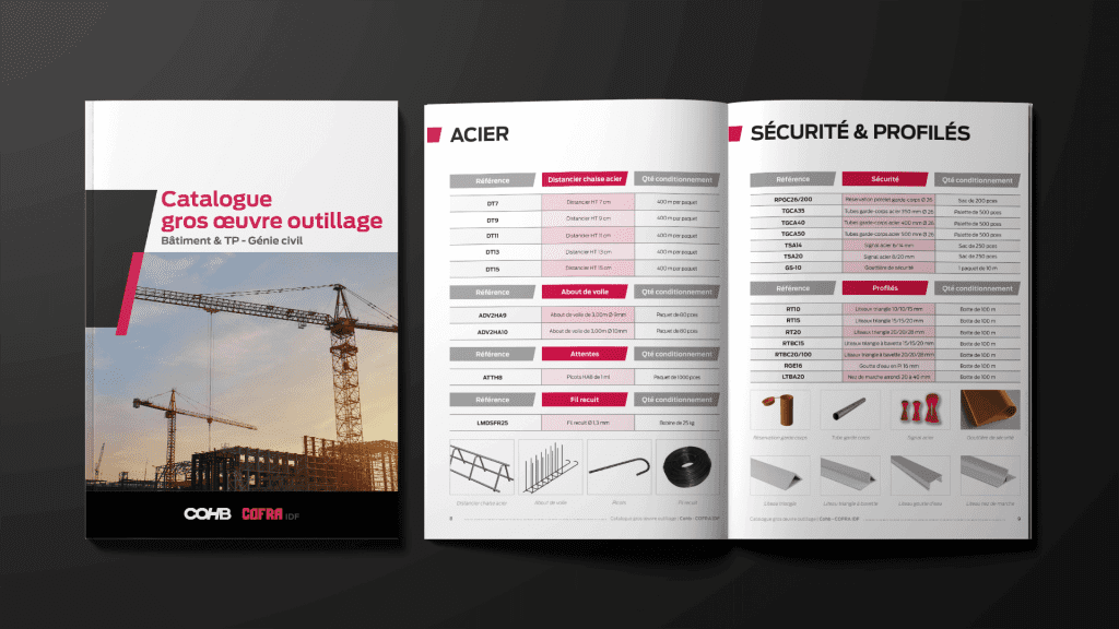 Edition documents commerciaux COHB Industrie - Réalisations graphiques.
